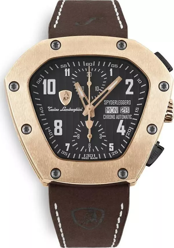 Black Leather Dress Watch