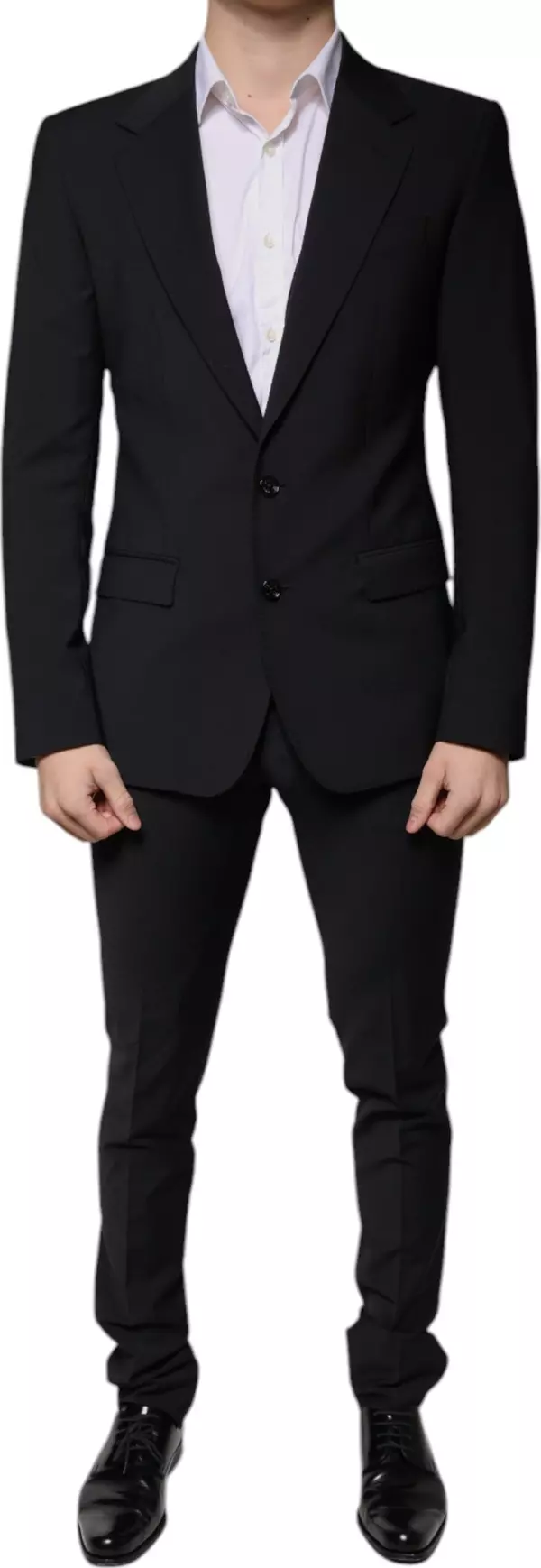 Black Wool 3 Piece Slim Fit Formal Men Suit
