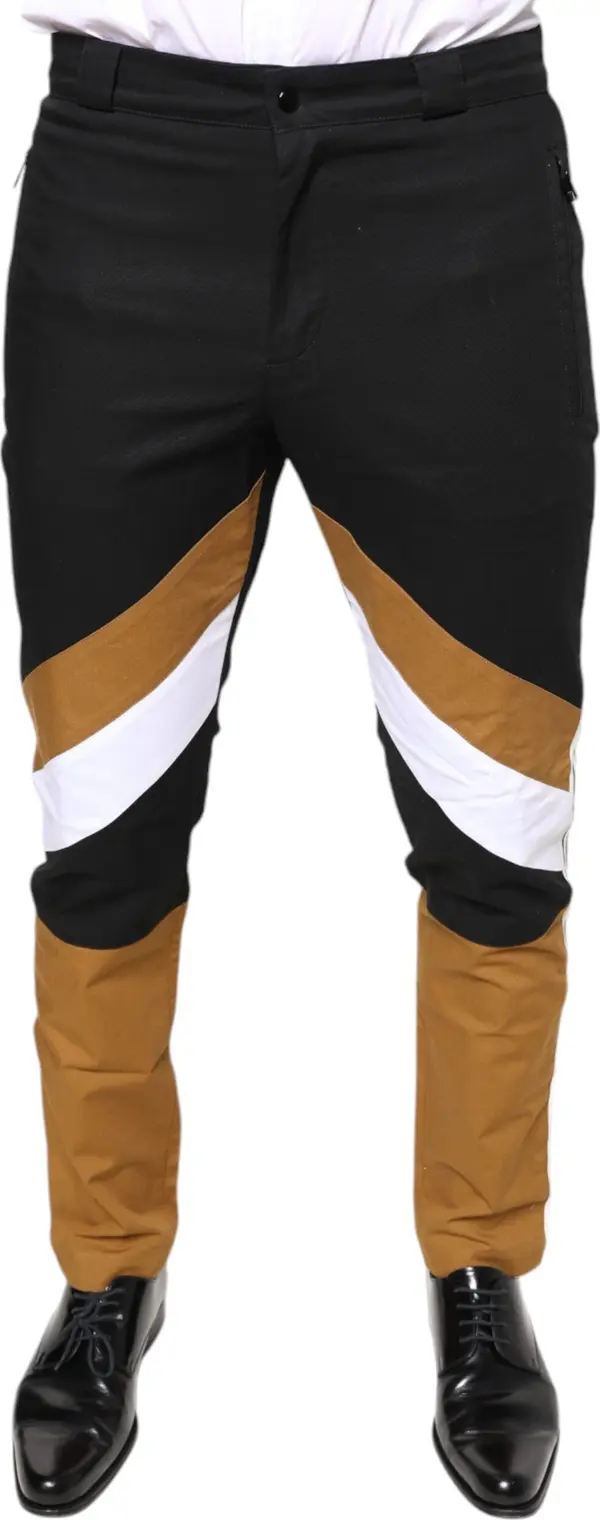 Multicolor Stripe Skinny Cotton Pants