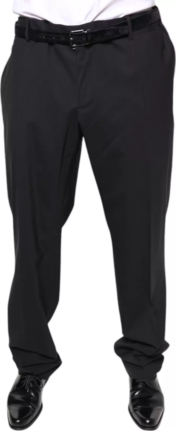Black Wool Men Formal Dress Pants