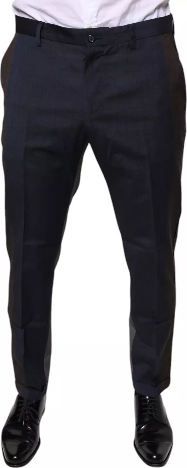 Black Cotton Wool Formal Dress Pants
