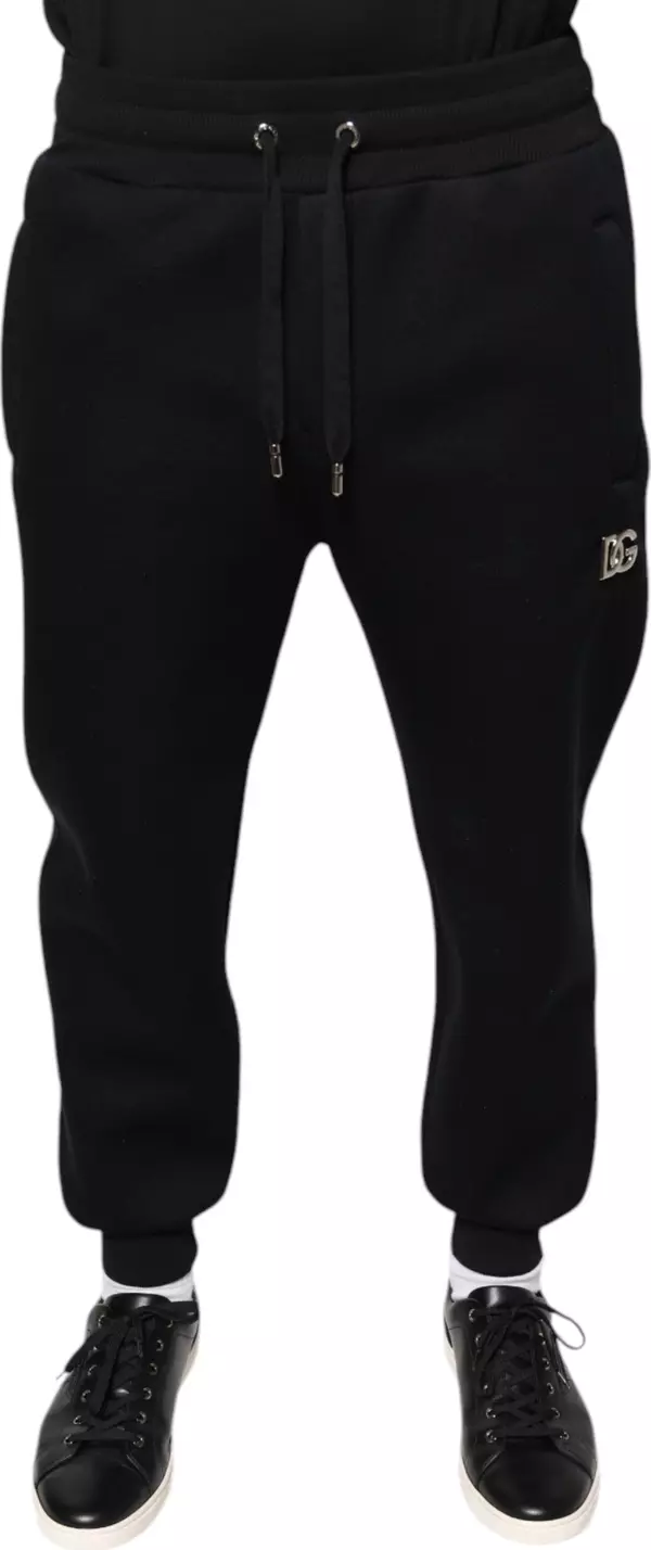 Black Modal DG Logo Jogger Men Sweatpants Pants