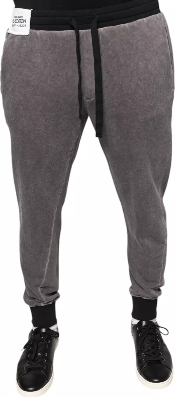 Gray Cotton Jogger Jogging Pants