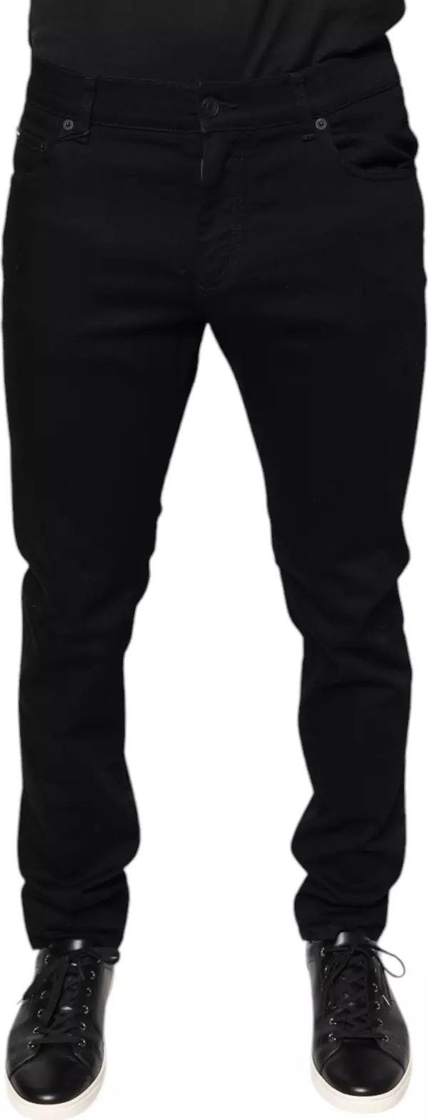 Black Cotton Stretch Skinny Men Denim Jeans