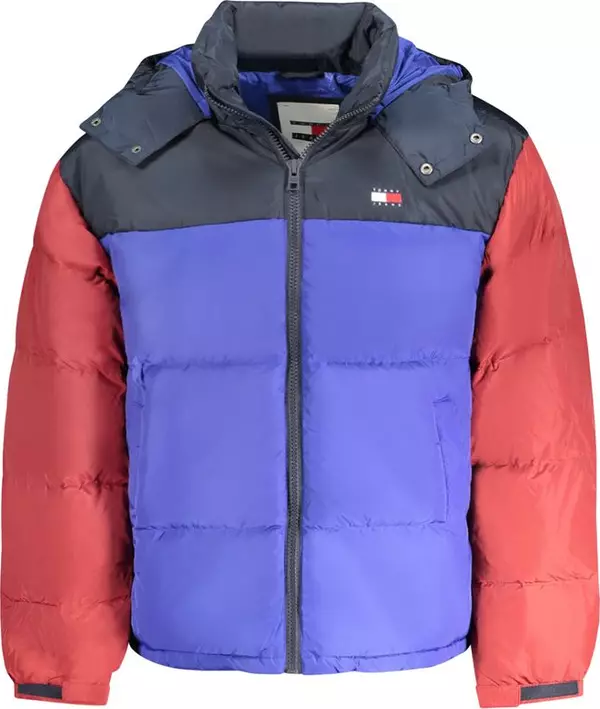 Blue Polyester Men's Jacket