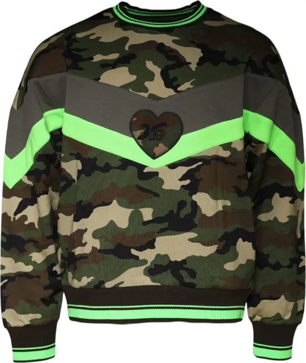 Multicolor Camouflage Sweatshirt Sweater