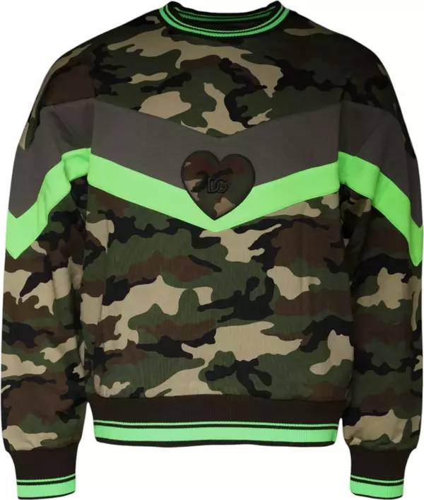 Multicolor Camouflage Sweatshirt Sweater