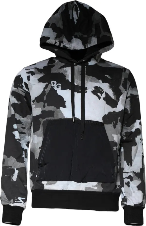 Multicolor Camouflage Men Hooded Sweater