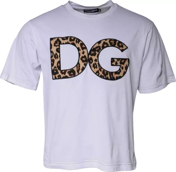White DG Logo Cotton Shorts Sleeves T-shirt