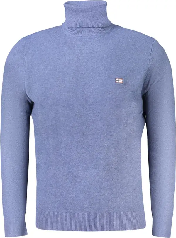 Blue Wool Men Sweater