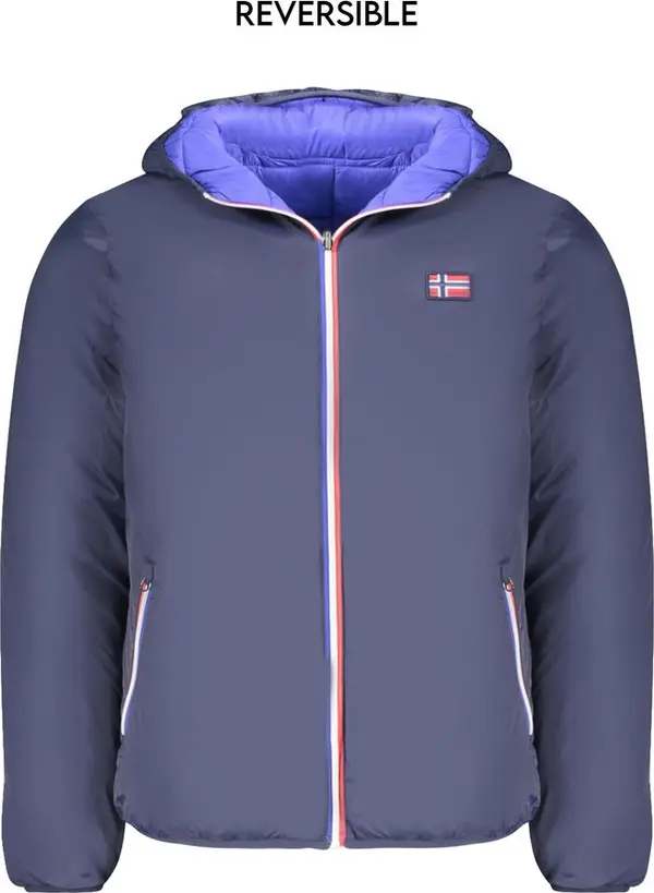 Blue Poliammide Men's Jacket