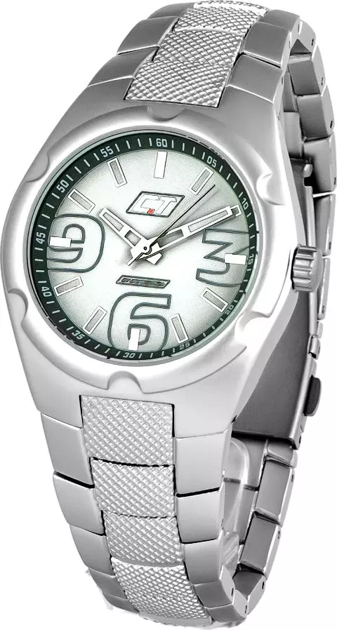 Silver Polycarbonate Dress Watch