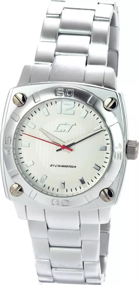 Silver Aluminum Dress Watch