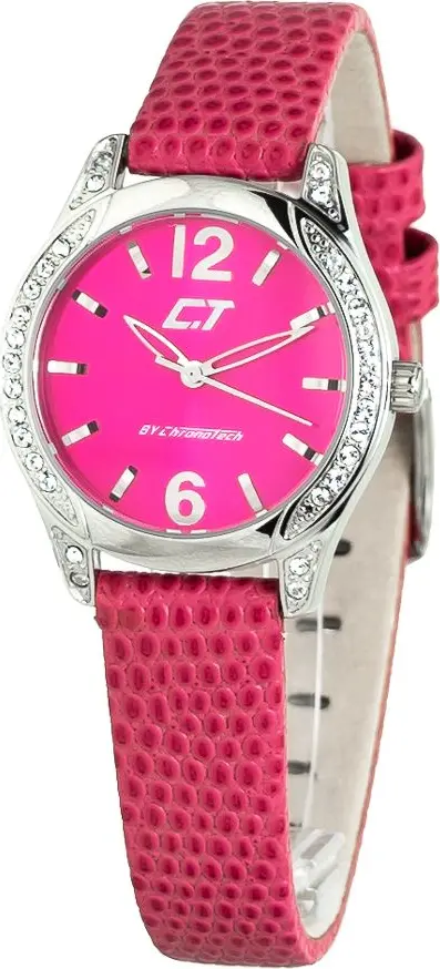 Multicolor Leather Dress Watch