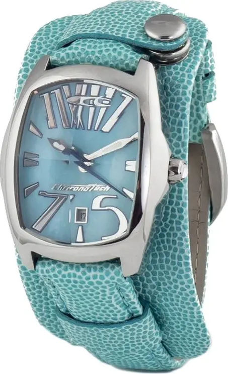 Blue Leather Dress Watch