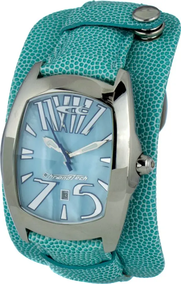 Blue Leather Dress Watch