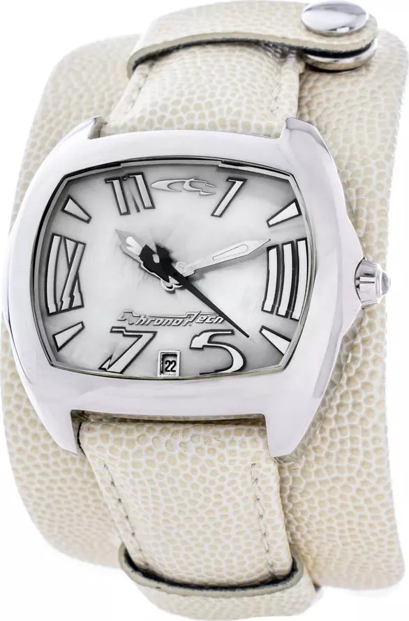 Beige Leather Bracelet Watch