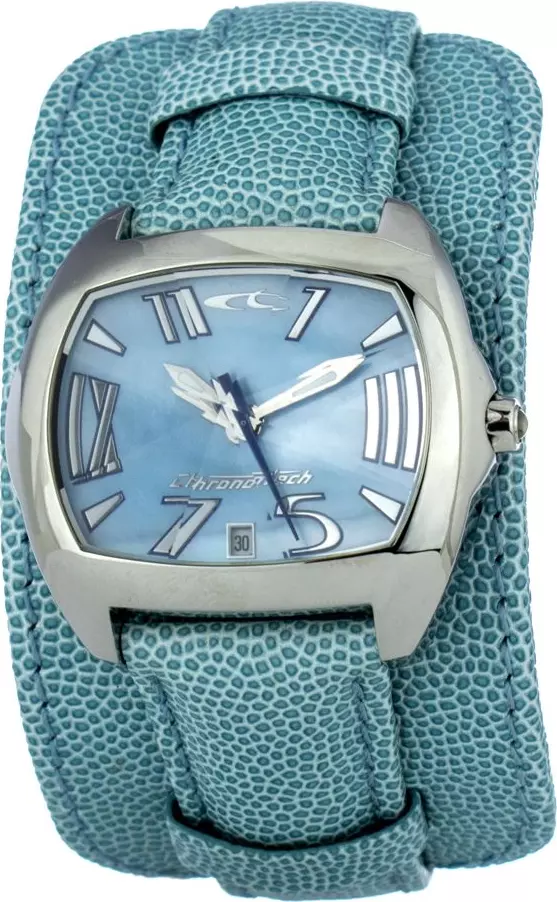 Bicolor Leather Dress Watch