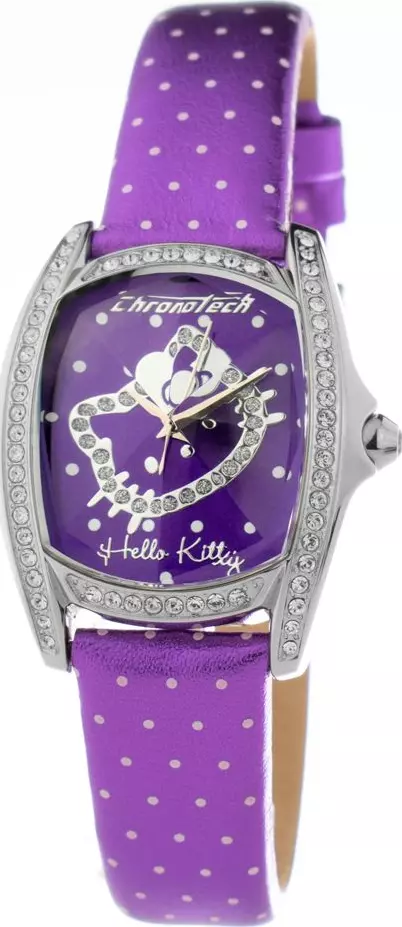 Purple Leather Dress Watch
