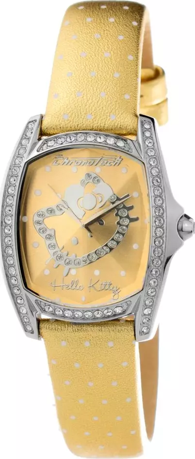 Gold Leather Dress Watch