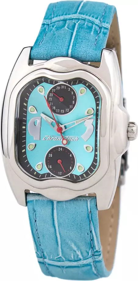 Blue Leather Dress Watch