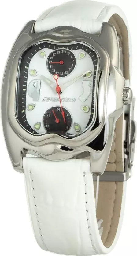 White Leather Dress Watch