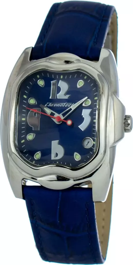Blue Leather Dress Watch