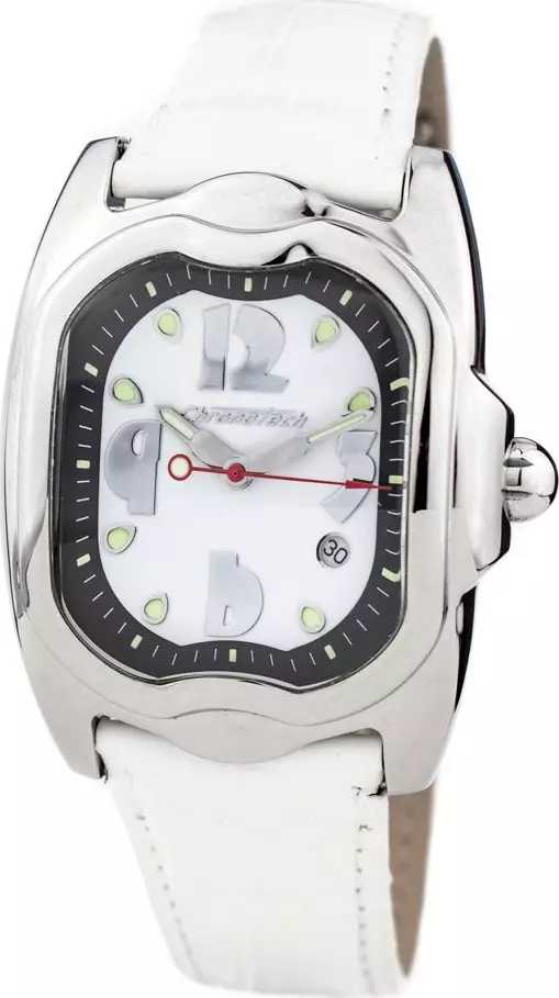 White Leather Dress Watch