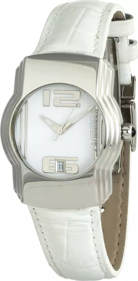 White Leather Dress Watch
