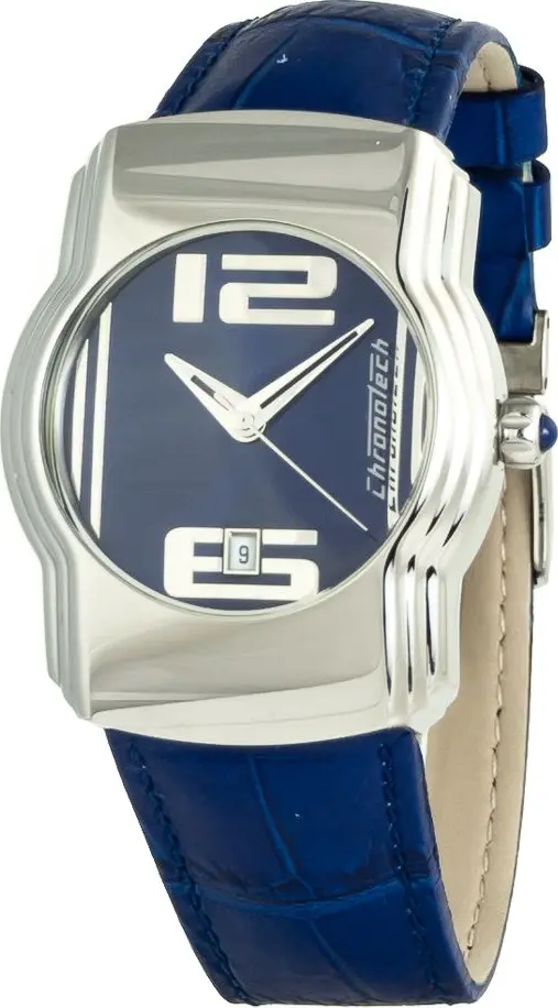 Blue Leather Dress Watch