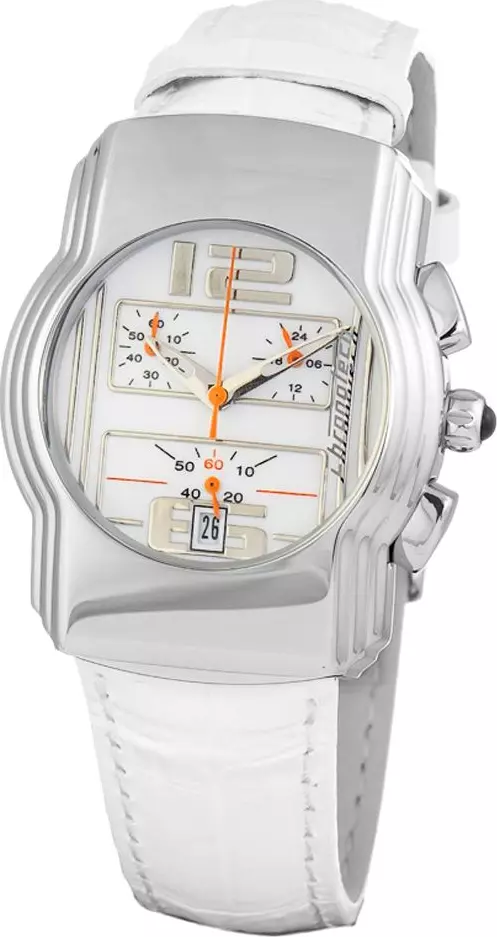 White Leather Dress Watch
