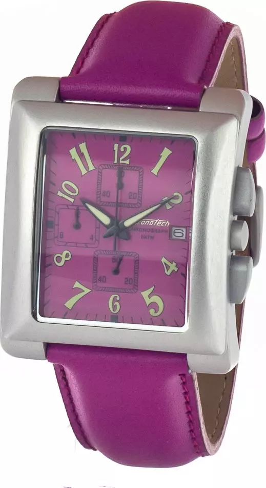 Purple Leather Dress Watch