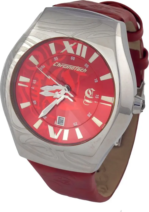 Multicolor Leather Dress Watch