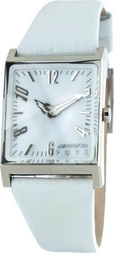 White Leather Dress Watch