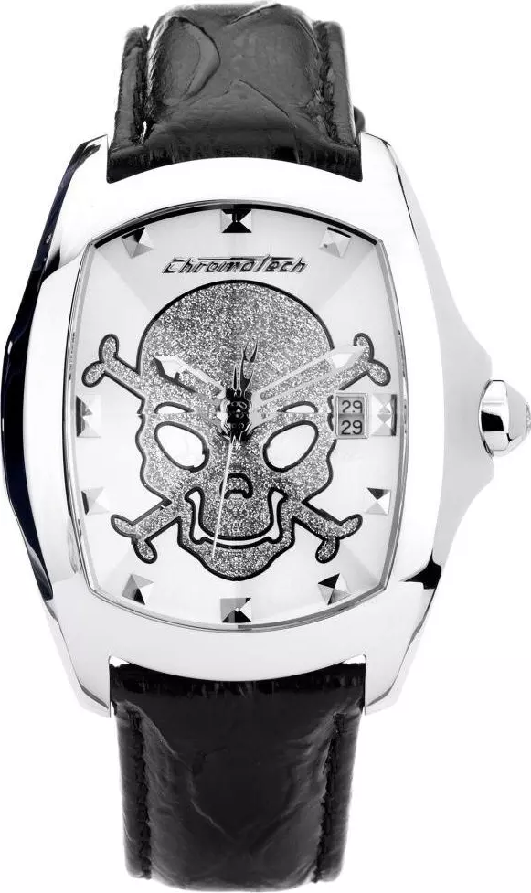 Black Leather Dress Watch