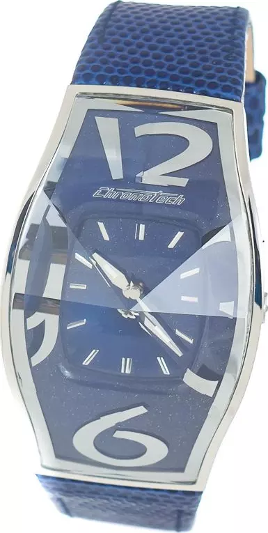 Blue Leather Dress Watch