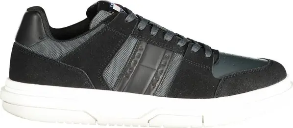 Black Leather Men Sneaker