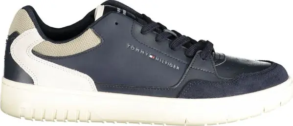 Blue Polyurethane Men Sneaker