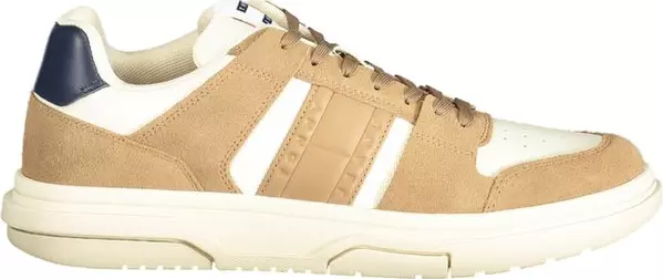 Beige Leather Men Sneaker