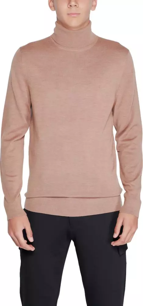Beige Wool Turtleneck