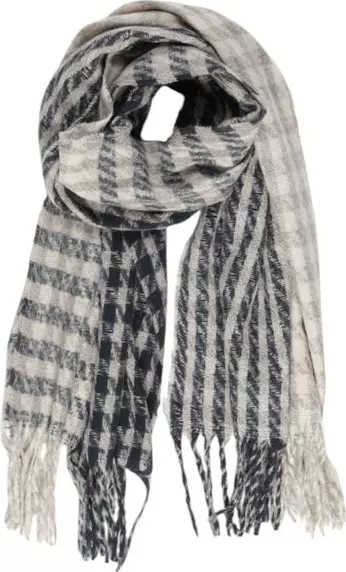 Gray Recycled Polyester Scarf