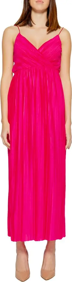 Multicolor Polyester Long Dress