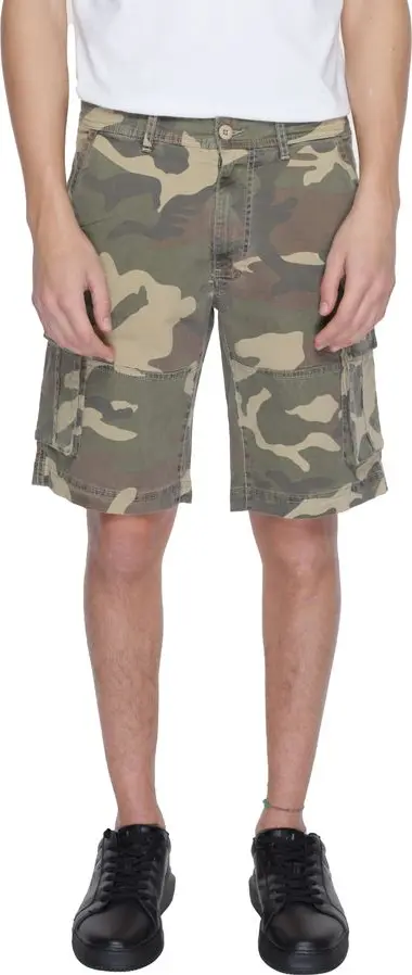 Beige Cotton Bermuda Shorts