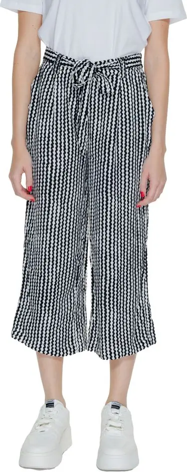 Black Viscose Cropped Pants