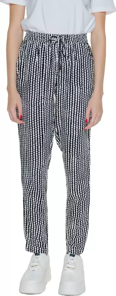 Black Viscose Casual Pants