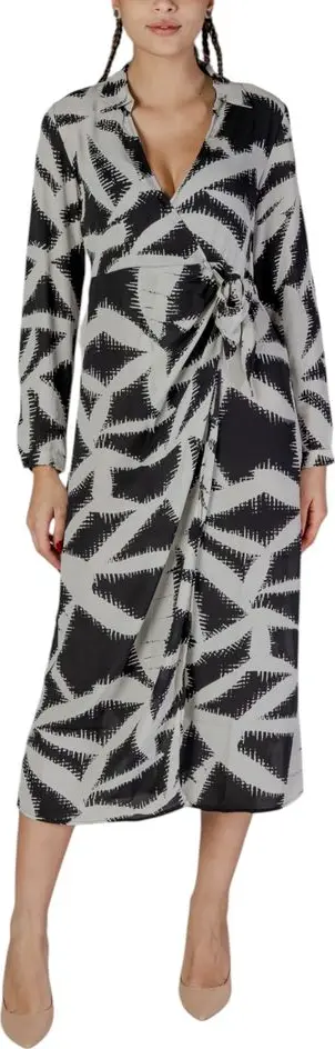 Black Recycled Polyester Long Dress