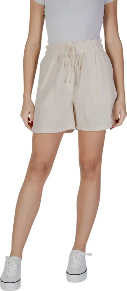 Beige Cotton Shorts