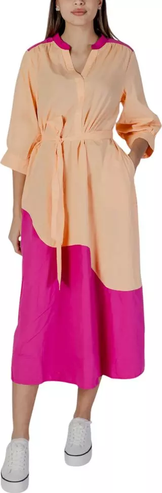 Orange Cotton Long Dress