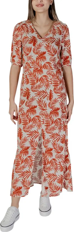 Red Viscose Long Dress