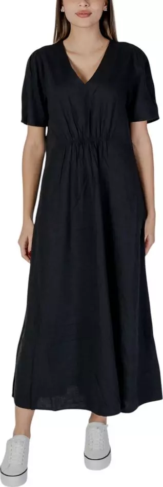 Black Linen Long Dress